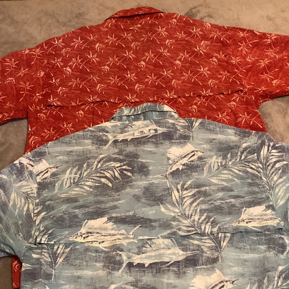 GUC MAGELLAN Sportswear Fishing Shirt Tropical Print Bundle of 2 Men’s Size L - Picture 7 of 12